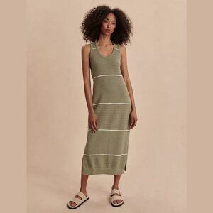 NEW Varley Size L, Women's Scott Scoop-Neck Sleeveless Midi Dress - Seagrass